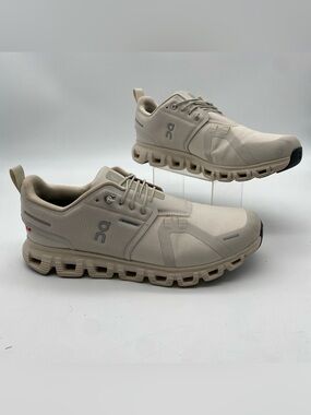 On Running Cloud 6 Waterproof Shoes Womens 10 Pearl Cream Sneakers Athletic